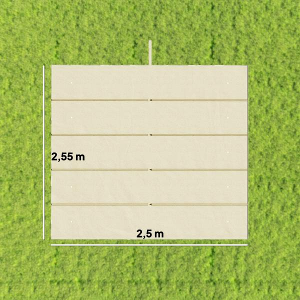 Cobertura para Pérgola 2,5x2,55cm Teto de Substituição Retrátil para Pérgola com 10 Orifícios de Drenagem Creme