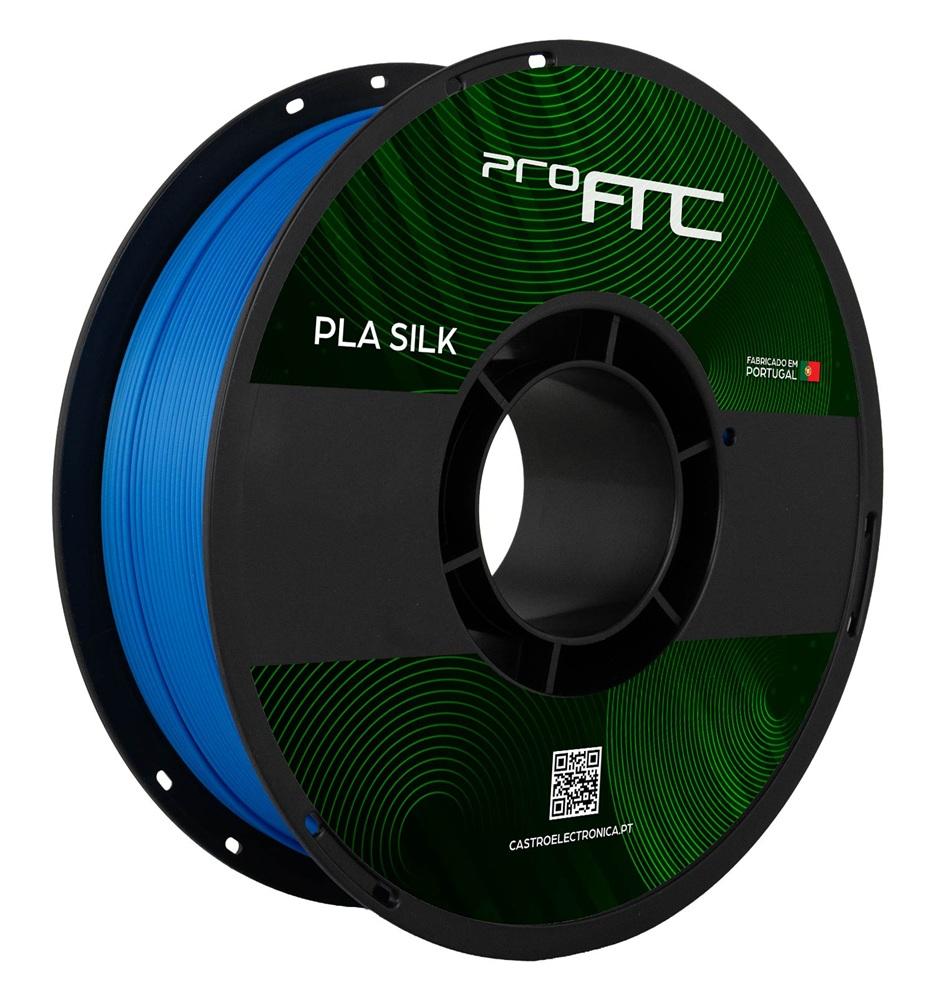 Filamento de Impressão 3D PLA SILK 1,75mm 1Kg (Azul Céu) - ProFTC