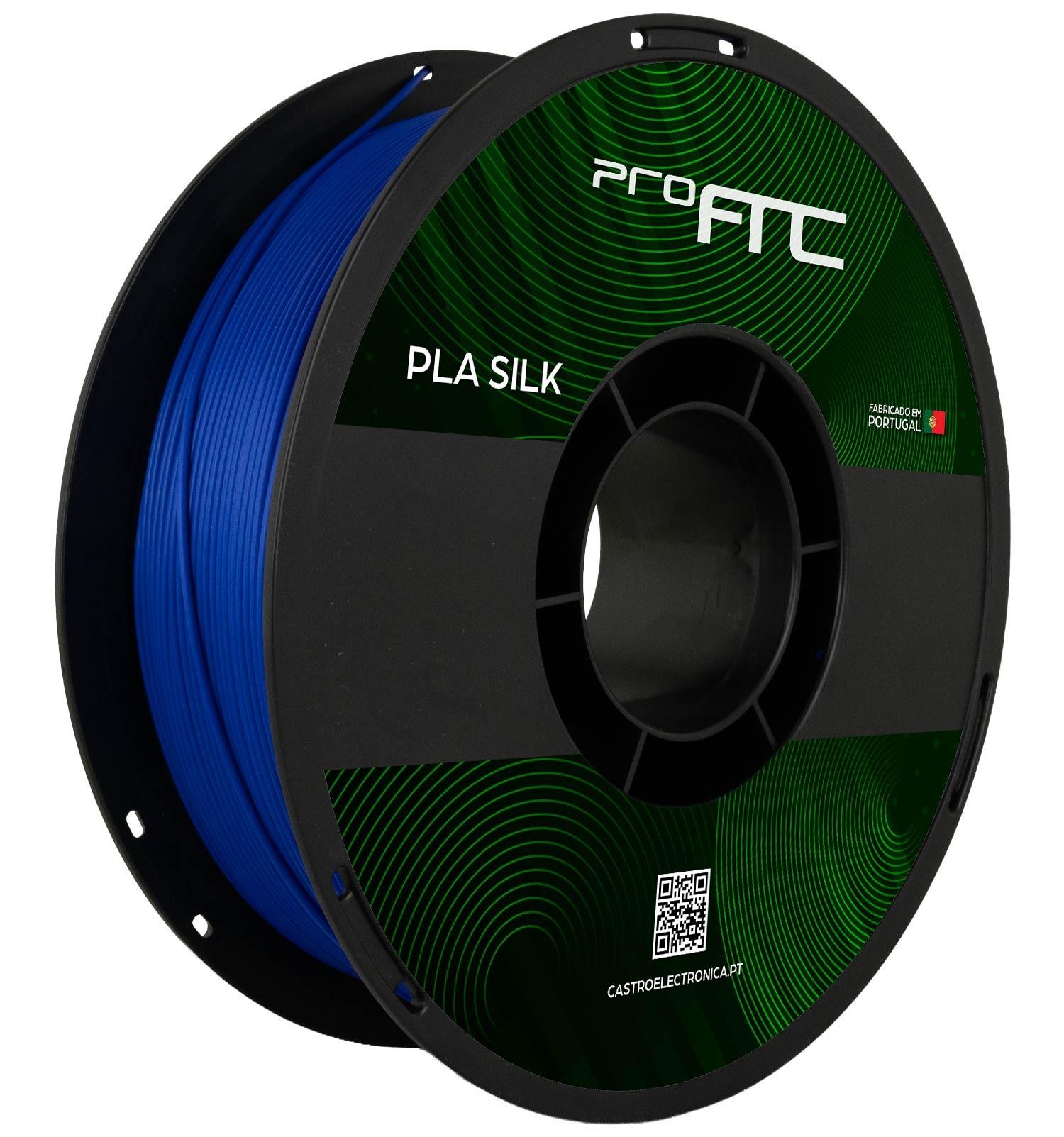 Filamento de Impressão 3D PLA SILK 1,75mm 1Kg (Azul Escuro) - ProFTC