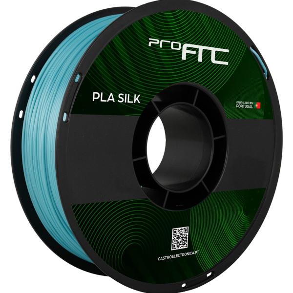 Filamento de Impressão 3D PLA SILK 1,75mm 1Kg (Ciano) - ProFTC