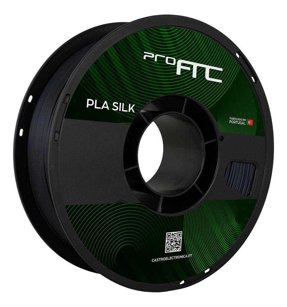 Filamento de Impressão 3D PLA SILK 1,75mm 1Kg (Preto) - ProFTC