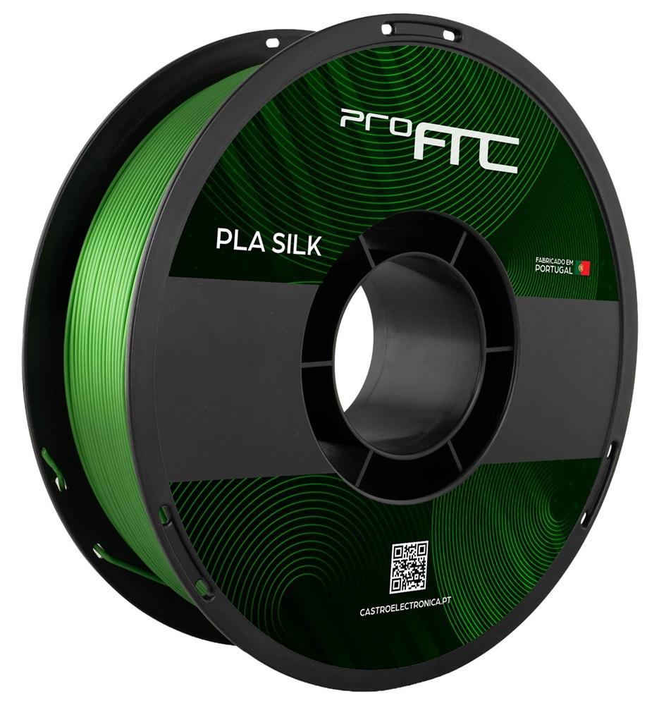 Filamento de Impressão 3D PLA SILK 1,75mm 1Kg (Verde) - ProFTC