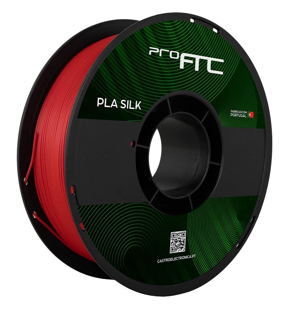 Filamento de Impressão 3D PLA SILK 1,75mm 1Kg (Vermelho) - ProFTC