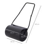 Rolo de Jardim 38L de Aço preenchido com água ou Areia Φ32x50cm Cabo destacável