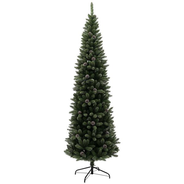 Árvore de Natal 225 cm Árvore de Natal Artificial com 980 Ramos e Suporte de Metal Árvore de Natal para Interior Verde
