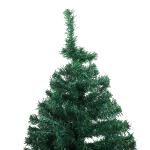 Árvore de Natal Artificial 180cm com 1000 Ramos de PVC Suporte Metálico Decoração de Natal para Interiores Ø102x180cm Verde