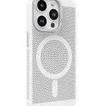 Capa Protetora MagSafe em Metal Calor Dissipação Novoteck SJK-011 - Alta Durabilidade, Compatível com Acessórios Magnéticos - Prateado , IPHONE 14 PRO MAX