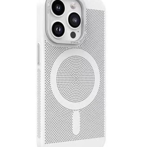 Capa Protetora MagSafe em Metal Calor Dissipação Novoteck SJK-011 - Alta Durabilidade, Compatível com Acessórios Magnéticos - Prateado , iPhone 12 Pro Max