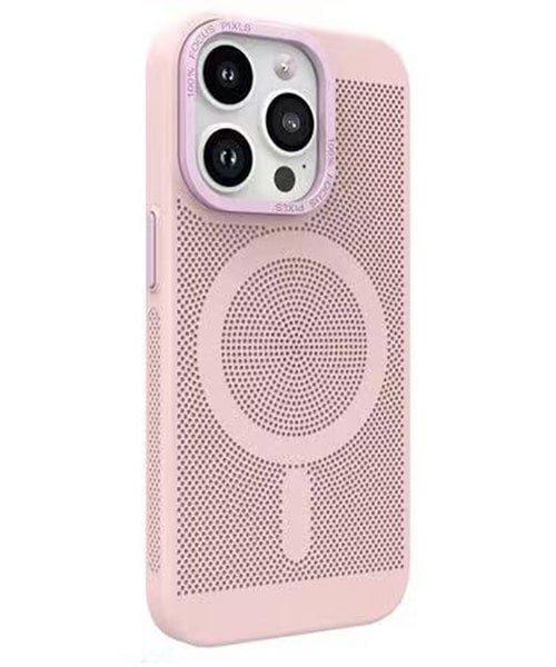 Capa Protetora MagSafe em Metal Calor Dissipação Novoteck SJK-011 - Alta Durabilidade, Compatível com Acessórios Magnéticos - Rosa , IPHONE 11