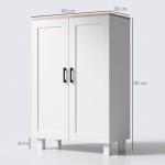 Armário de Sala de Estar Moderno Armário de Armazenamento com 2 Portas Prateleira Ajustável e Base Elevada 60x30x90 cm Branco