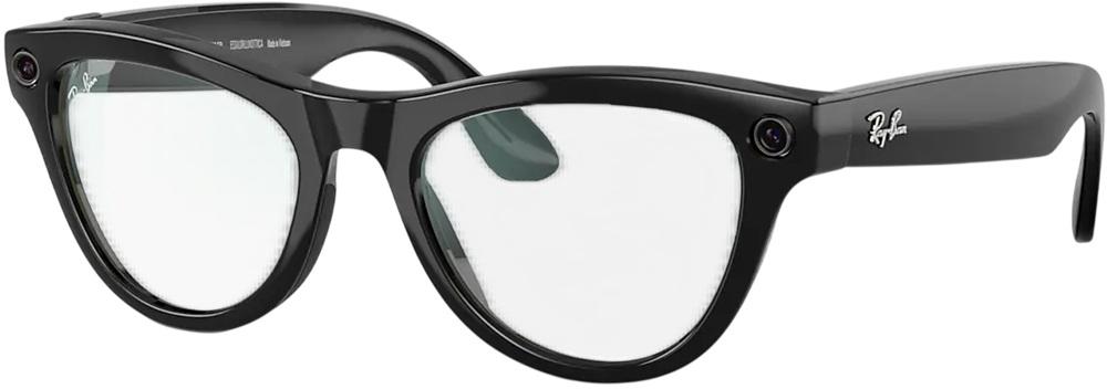Óculos Inteligentes Meta Wayfarer (Gen 1) M 50 - 22mm (Transparente/Verde Grafite) - RAY - BAN