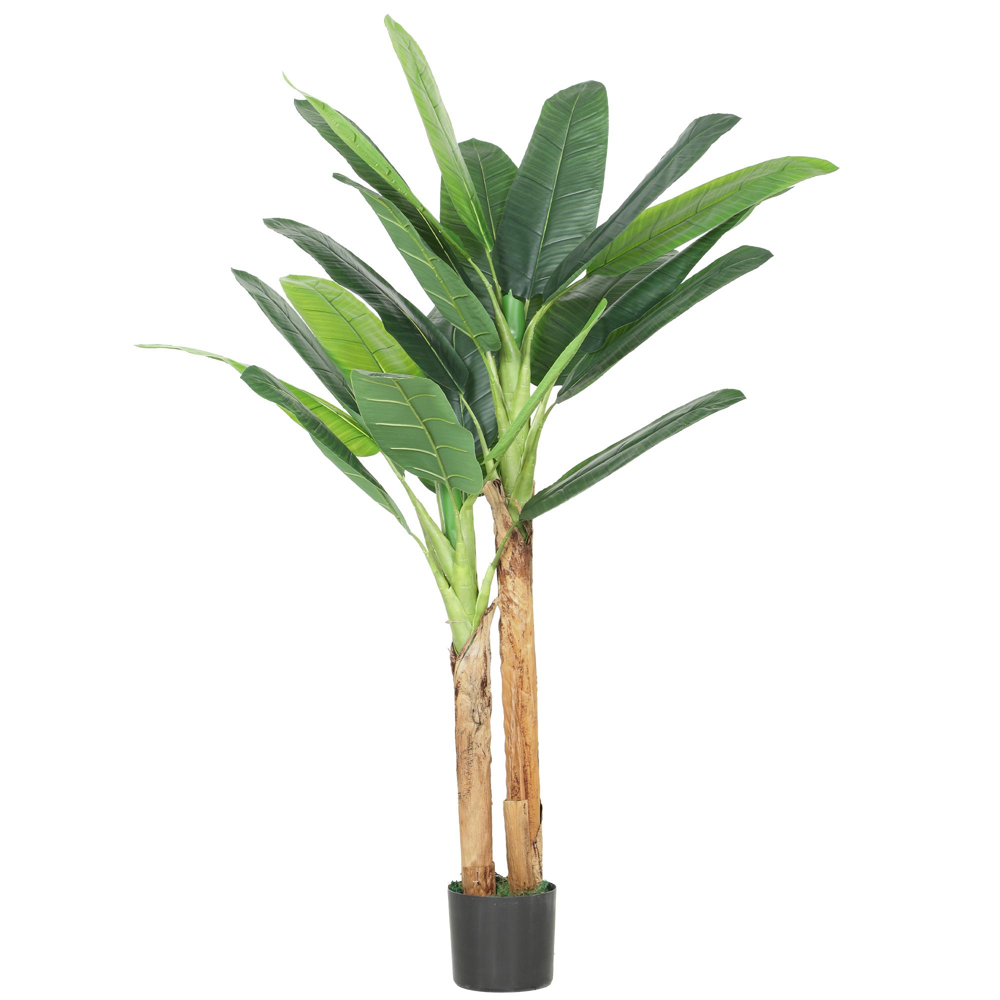 Planta Artificial de Bananeira 150 cm com Vaso - Ideal para Decoração de Interiores - Cor Verde