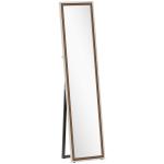 Espelho de Pé 157x37 cm Espelho Corpo Inteiro Grande com Moldura Bicolor para Utilizar Inclinado ou Suspenso Madeira