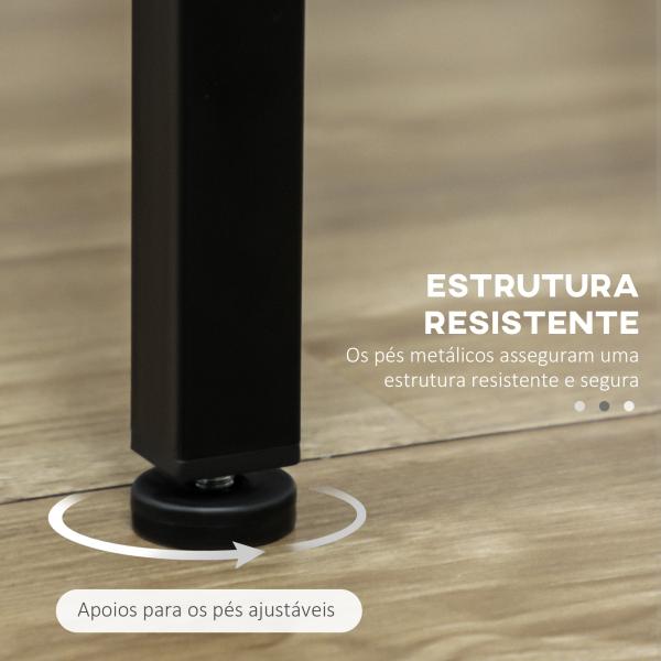 Conjunto de Móveis Altos de Bar com 5 Peças Mesa de Refeição Industrial e 4 Bancos Redondos Marrom Rústico e Preto