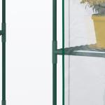 Estufa de Jardim com 4 Prateleiras Porta com Fecho de Correr para Cultivo de Plantas Flores Vegetais 142x73x195 cm Verde