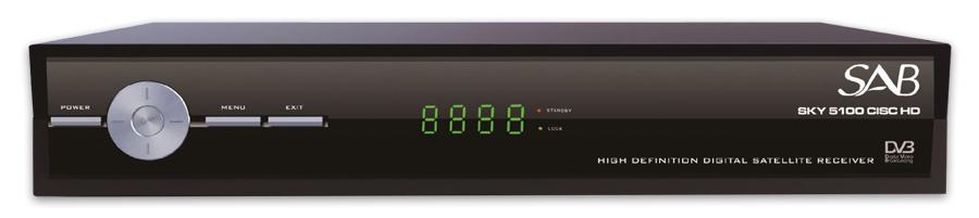 Receptor Satélite (DVB - S/S2) Full HD Ethernet - SAB SKY 5100 CISC HD