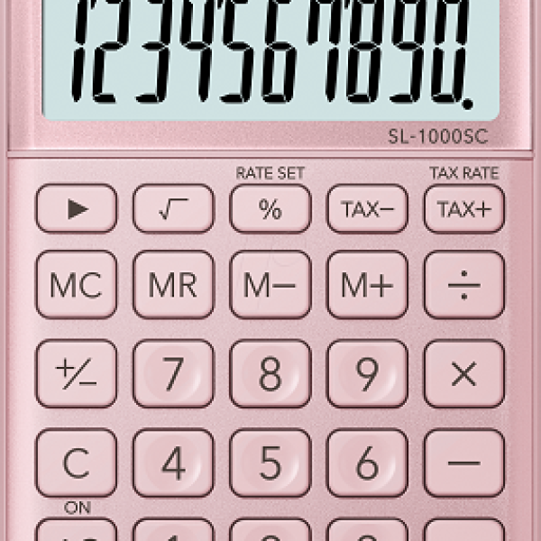Calculadora de Bolso 10 Digitos (Rosa Claro) - CASIO