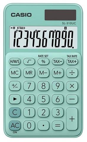 Calculadora de Bolso 10 Digitos (Verde) - CASIO