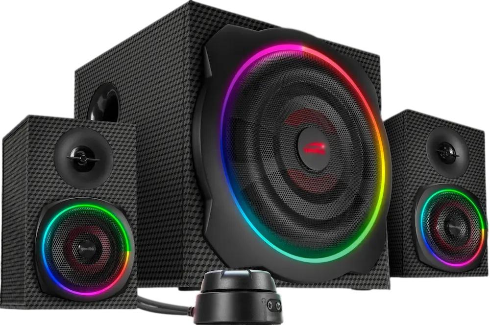 Colunas Gravity Carbon RGB 2.1 Canais 60W + Subwoofer (Preto) - SPEEDLINK
