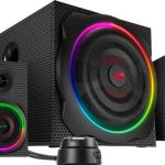 Colunas Gravity Carbon RGB 2.1 Canais 60W + Subwoofer (Preto) - SPEEDLINK