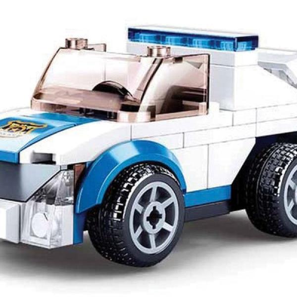 Police Carro com Pull Back 90 Pcs - SLUBAN