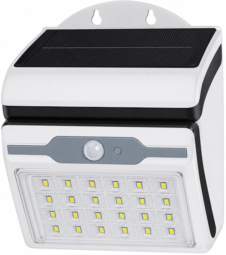 Candeeiro Exterior LED Solar 20W Branco 4000K 1800Lm (IP65) c/ Sensor Movimento