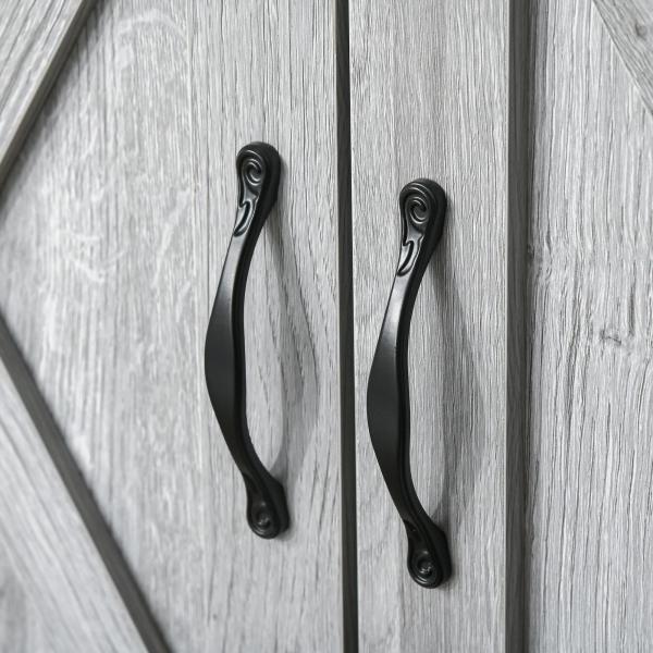 Aparador de Cozinha com 1 Gaveta e Prateleira Interior Ajustável Móvel Auxiliar Decorativo para Sala de Jantar Sala de Estar 80x39,7x80cm Cinza