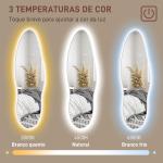 Espelho de Pé com Luzes LED 40x120 cm Espelho de Parede com Iluminação em 3 Cores Função de Memória e Controlo Tátil Transparente