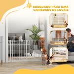 Barreira de Segurança para Cães Extensível para Escadas e Portas 75 - 145cm com 3 Extensões Altura 76cm Branco