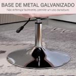 Cadeirão Giratório 360° para Sala de Estar com Altura Ajustável, Encosto Envolvente, Apoios de Braços e Almofada, 60x60x79 - 91 cm, Rosa