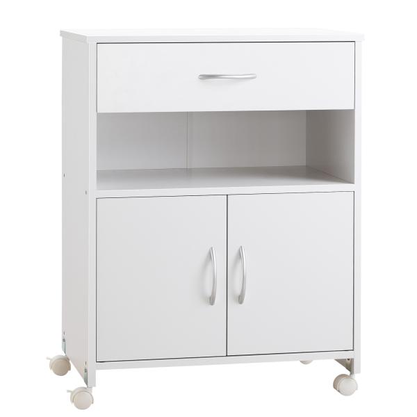 Armário para Impressora com Rodas e Gaveta 60x39x80cm Branco