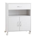 Armário para Impressora com Rodas e Gaveta 60x39x80cm Branco