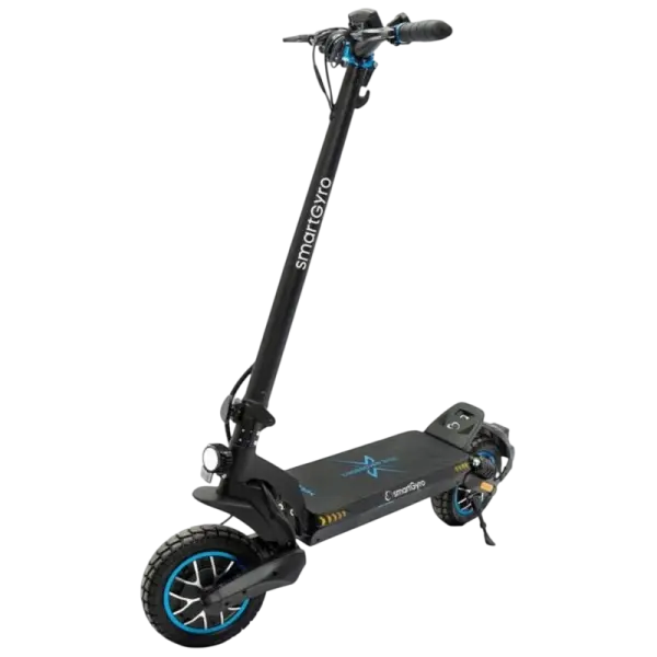 Trotinete Elétrica SmartGyro CrossOver Dual Max Certificado Motor 1000W Rodas 10" 25km/h Autonomia 60km Preto