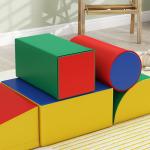Conjunto de 5 Blocos de Psicomotricidade para Crianças Blocos de Construção Brinquedo para Aprendizagem Multicor