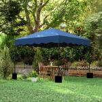 Tenda Dobrável Pop UP Tenda 3x3 m Tenda para Eventos com Proteção UV50+ Altura Ajustável e Bolsa de Transporte Azul