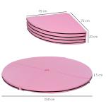 Tapete para Pole Dance Dobrável e Portátil Ø150x5 cm Rosa