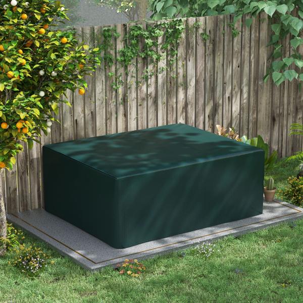 Capa Protetora para Móveis Retangular Cobertura de Móveis para Jardim Impermeável para Terraço Varanda 235x190x90 cm Verde