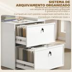 Secretária Reversível em Forma de L com 2 Gavetões Arquivadores Design Moderno para Espaços Pequenos Escritório Branco