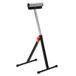 Cavalete Telescópico com Rolo Dobrável e Altura Ajustável entre 68 - 110cm com Manivela de Bloqueio Carga Máx. 60/90kg Preto e Prata