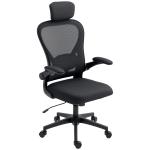 Cadeira de Escritório Giratória com Altura Ajustável Apoio para a Cabeça e Suporte Lombar Ajustáveis 58x63x115 - 125 cm Preto