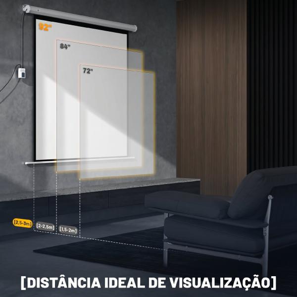 Tela de Projeção 189,5x189,5 cm 233,7 cm 1:1 HD 4K Rolo - tela para Cinema em Casa para Cinema em Casa Apresentações de Escritório