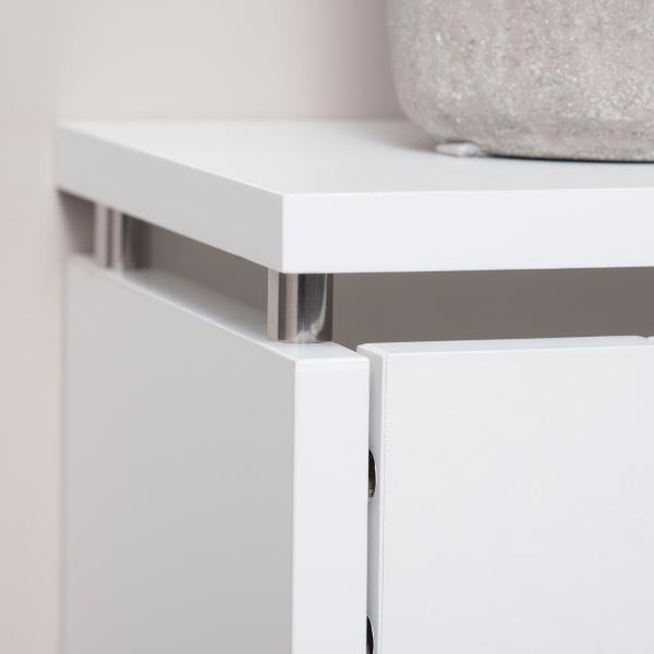 Cobertura de Radiador Moderno de MDF com Prateleira Superior para Sala de Estar Dormitório Escritório 60x18x84 cm Branco