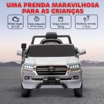 Carro Elétrico para Crianças Toyota Land Cruiser 12V com Faróis Buzina Arranque Lento e Música MP3 107x65x55,5 cm Cinza