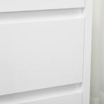 Cómoda Moderna com 3 Gavetas de Madeira para Dormitório Carga Máxima 40 kg 70x37x75 cm Branco e Madeira