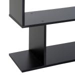 Estante Alto Livraría de 6 Estantes para Sala de Jantar Desenho Moderno 80x23x192cm Preto