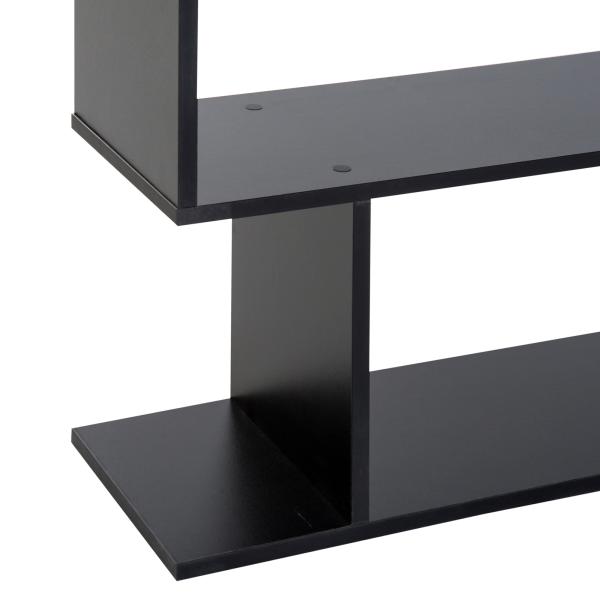Estante Alto Livraría de 6 Estantes para Sala de Jantar Desenho Moderno 80x23x192cm Preto