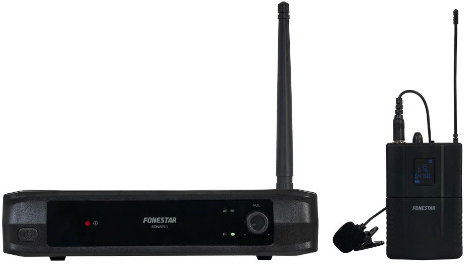 Central Microfone Lapela Bodypack s/ Fios UHF - FONESTAR