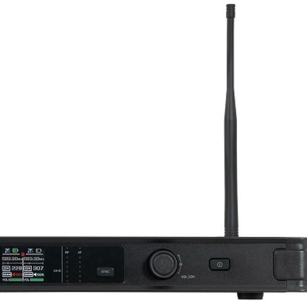Central 2x Microfones Mão e Lapela s/ Fios Handheld + Bodypack UHF ID Pilot e Diversity - FONESTAR