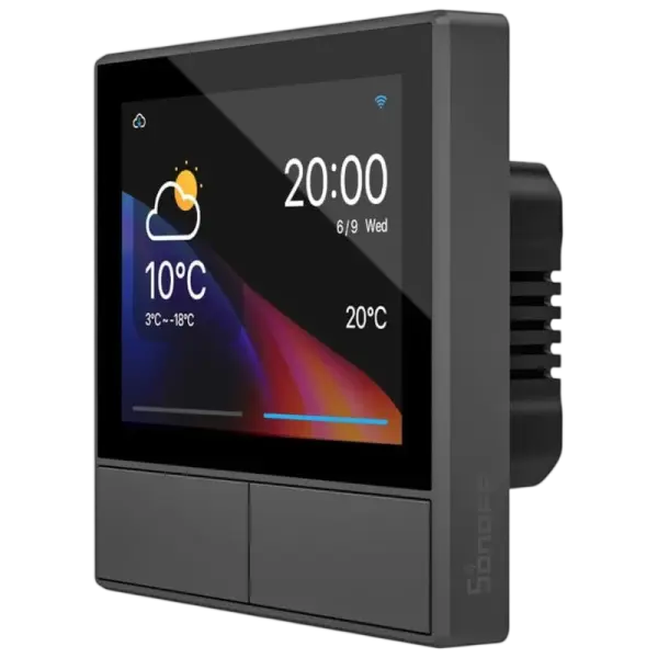 Ecrã Táctil Multifuncional HMI Inteligente Wi - Fi c/ Interruptor (2 Canais) - Sonoff NSPanel
