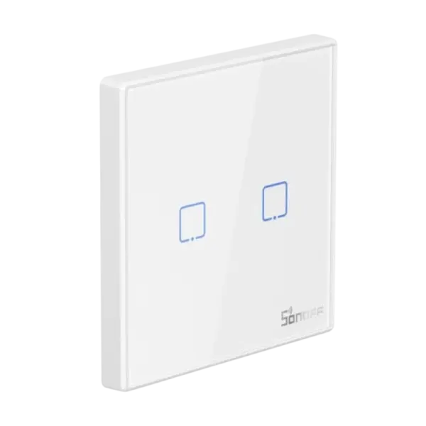 Comando Switch 2 Canais Smart RF Touch de Superfície Autocolante - SONOFF T2EU2C - RF